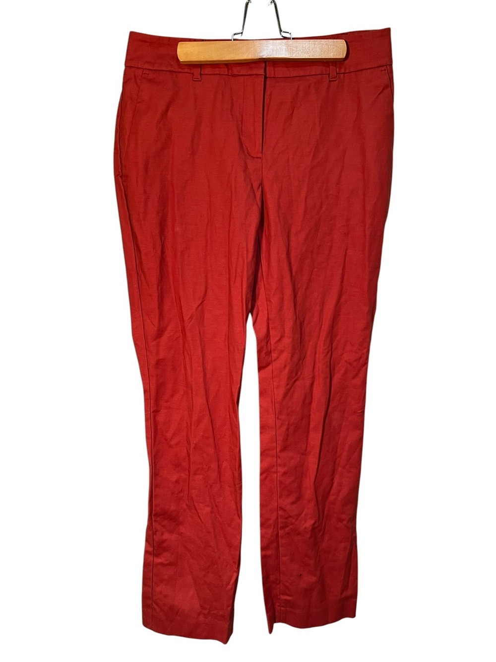 Ann Taylor Women's Size‎ 6 Skinny Dress Pant Burnt Red Orange Stretch Cotton